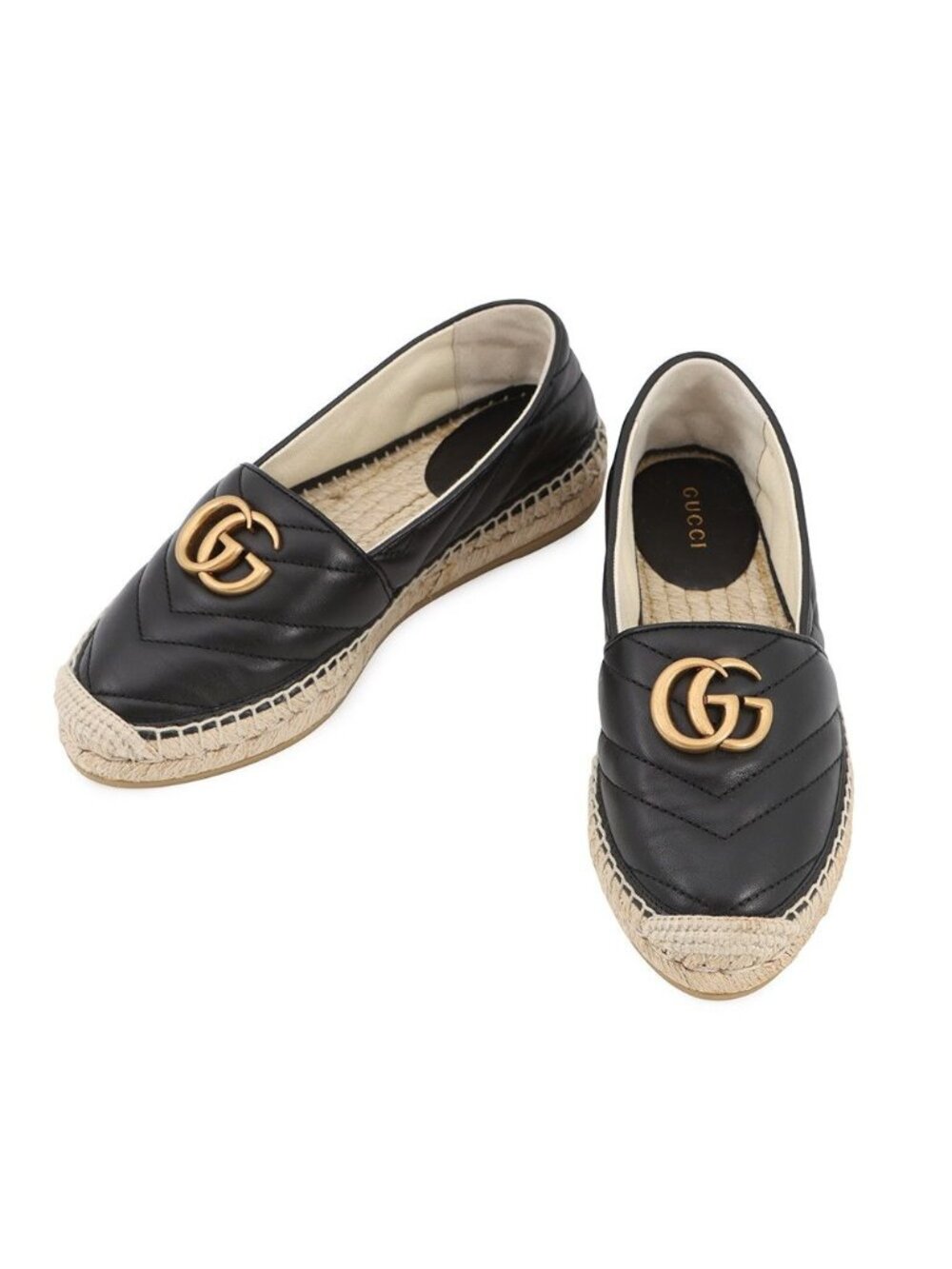 Gucci Espadrilles 2.0 GG Marmont 34.5 Shoes Black